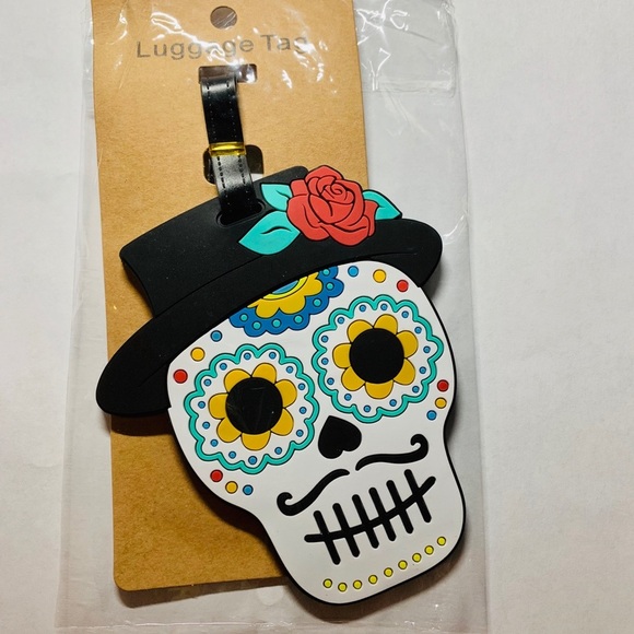 SUGAR SWEET SKULL Day of Dead LUGGAGE Backpack TAG - Picture 5 of 7